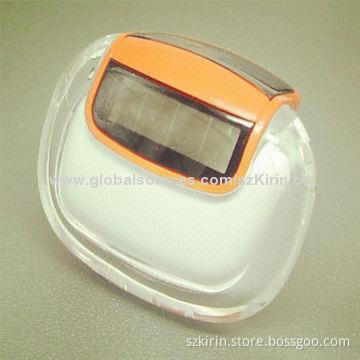 Solar Pedometer, Count Step, Large LCD display, Belt-clip Type, Time, Calorie and Distance Displ